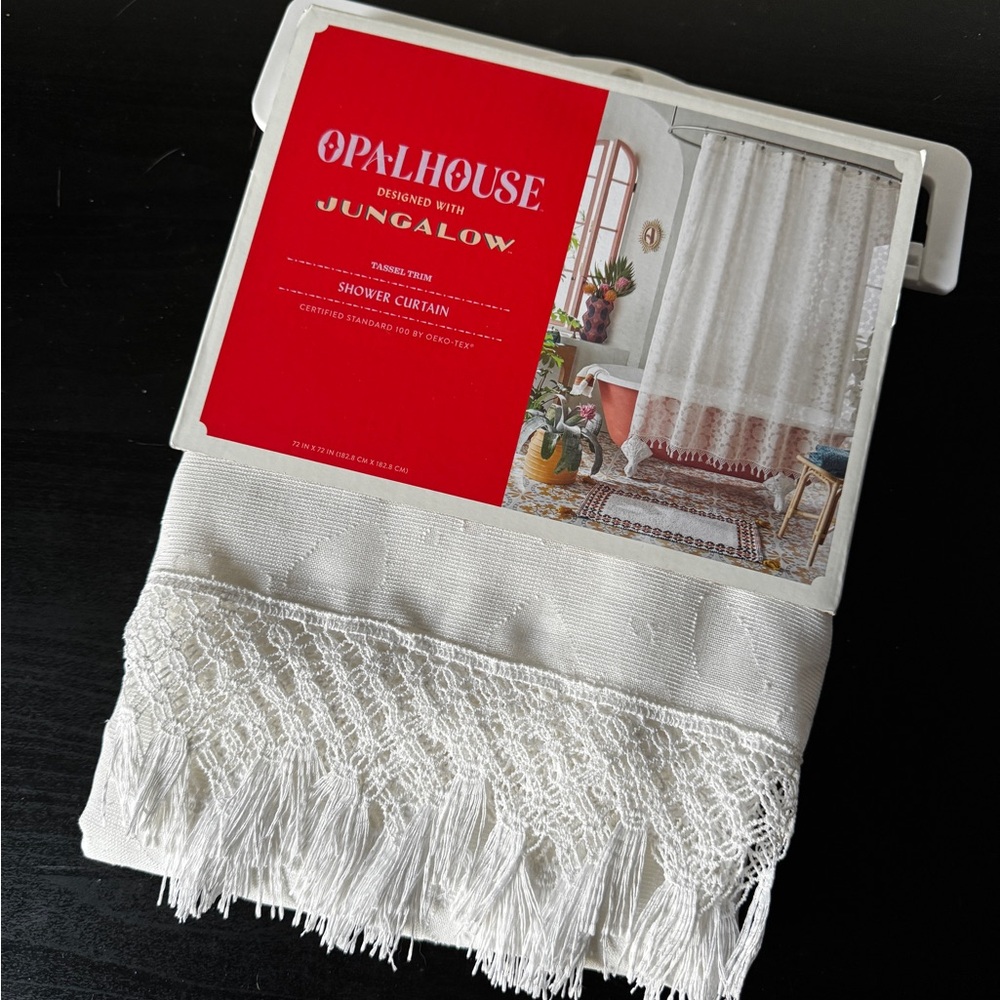 Opalhouse NWT Cream Textured Shower Curtain